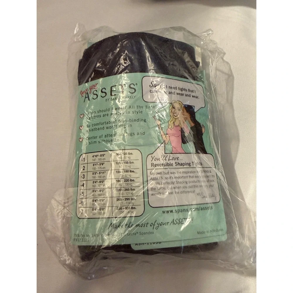 Lot of 5 Assets by Sara Blakely Size 5 Shaping Tights Black NIP Spanx Mix